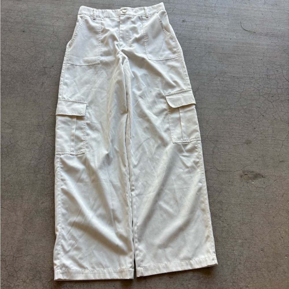 White Cargo Pants